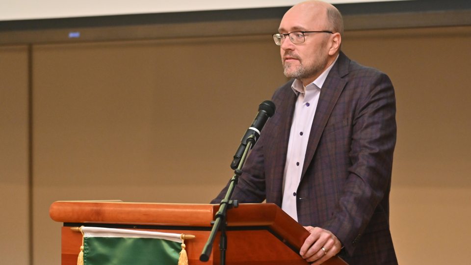 The Entrepreneurial Mindset conference featured conference featured a keynote by entrepreneur and Oswego alumnus Joe Kinsella, whose startups included the very successful CloudHealth Technologies.