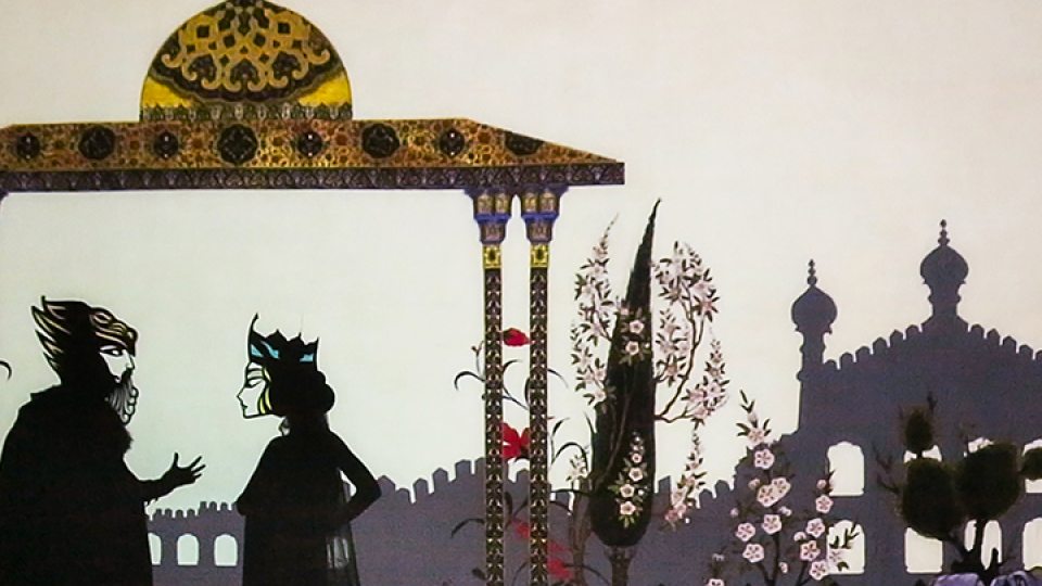 Feathers of Fire promotional illustration showing two people, castle, gazebo and garden