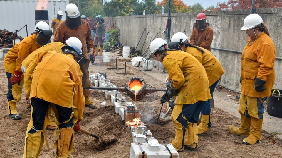 The Iron Pour is a highlight of the university's annual Festival of Fire