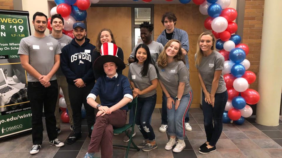 Lauren Fitzgerald with Vote Oswego team members