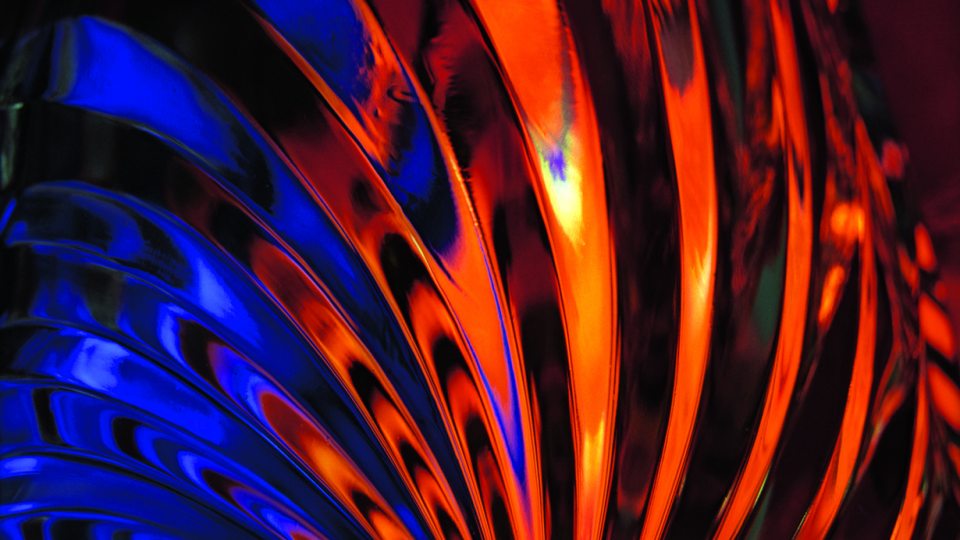 A colorful abstract-looking photo titled Fire and Water