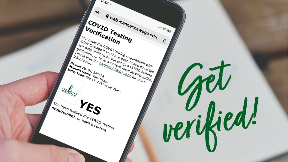 Image shows the verification notification on a smartphone with a Get Verified! reminder