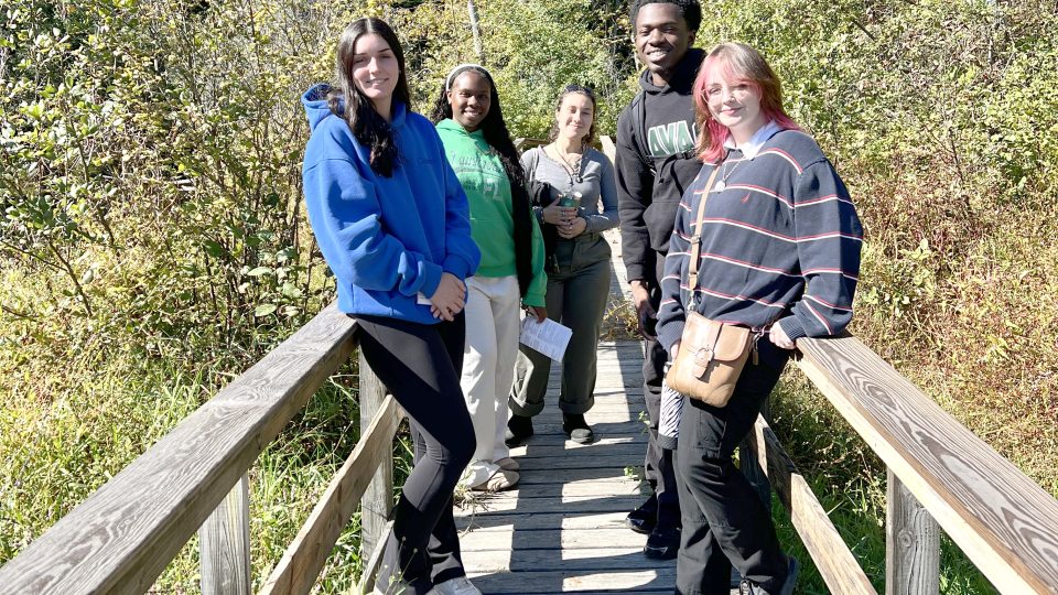 Hometown University interns (from left) Sophia, Kayla, Amanda, George, and Aileigh