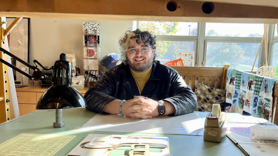 Jacob Wallach, a double major in technology education and theatre, blends his passions while presenting at this year’s Technology Fall Conference, which continues today.