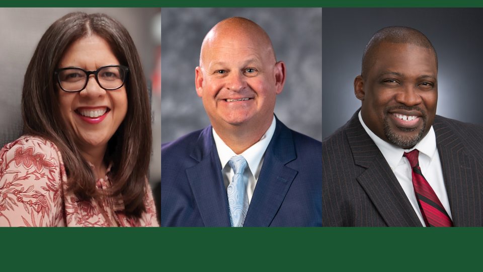 Trudy Perkins, Ed Alberts and Anthony Q. Davis will speak at SUNY Oswego's May 2024 Commencement ceremonies