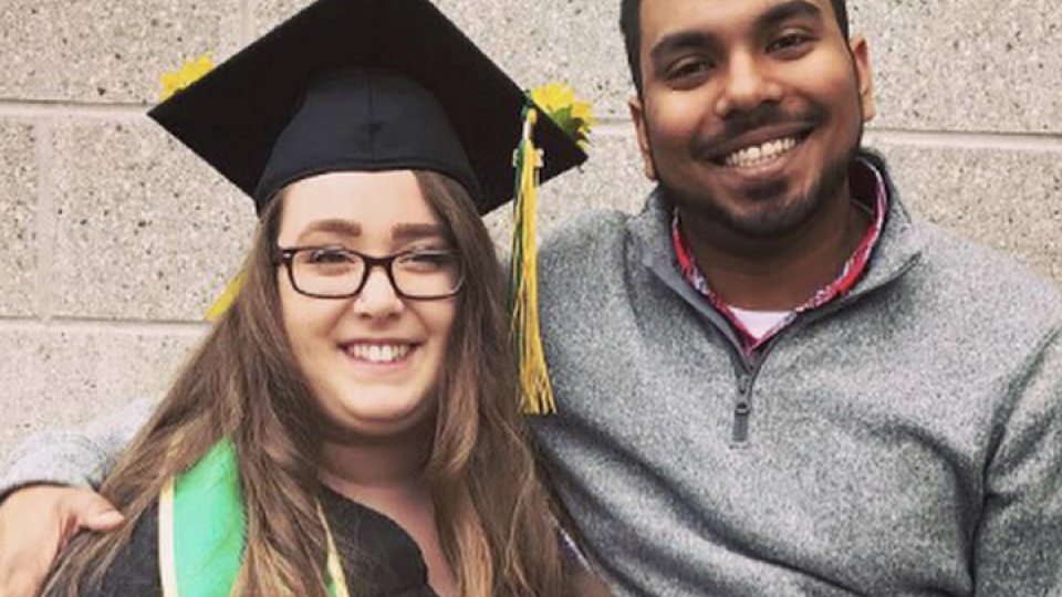 Michelle Mourino with her boyfriend David Seecharan