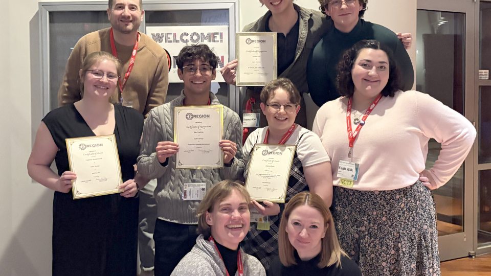 SUNY Oswego theatre students and faculty members celebrate success at the American College Theatre Festival