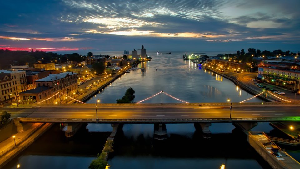 Oswego River inlet to Lake Ontario