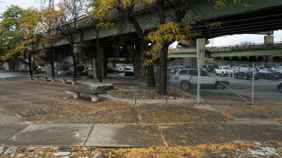 Small park under Route 81 bridge