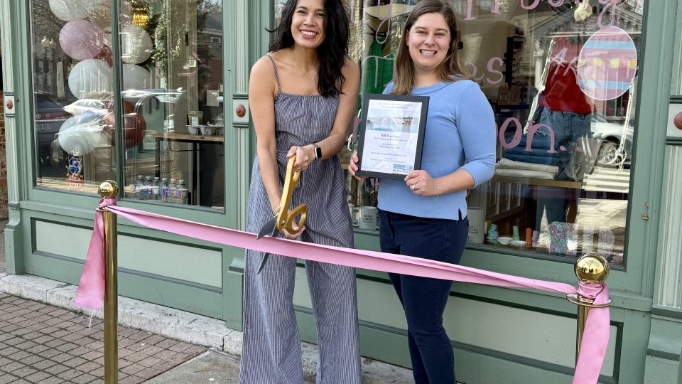 SUNY Oswego graduate Cara Hill Kaczor (left) is the owner and manager of KB Boutiques in Marcellus and Skaneateles.