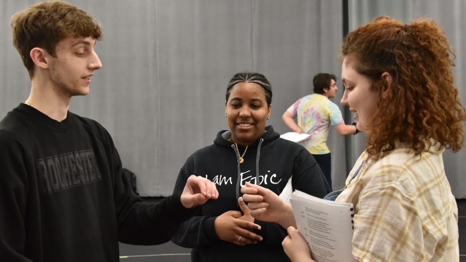 Owen West and Claire Bosley play the lead roles in Romeo and Juliet