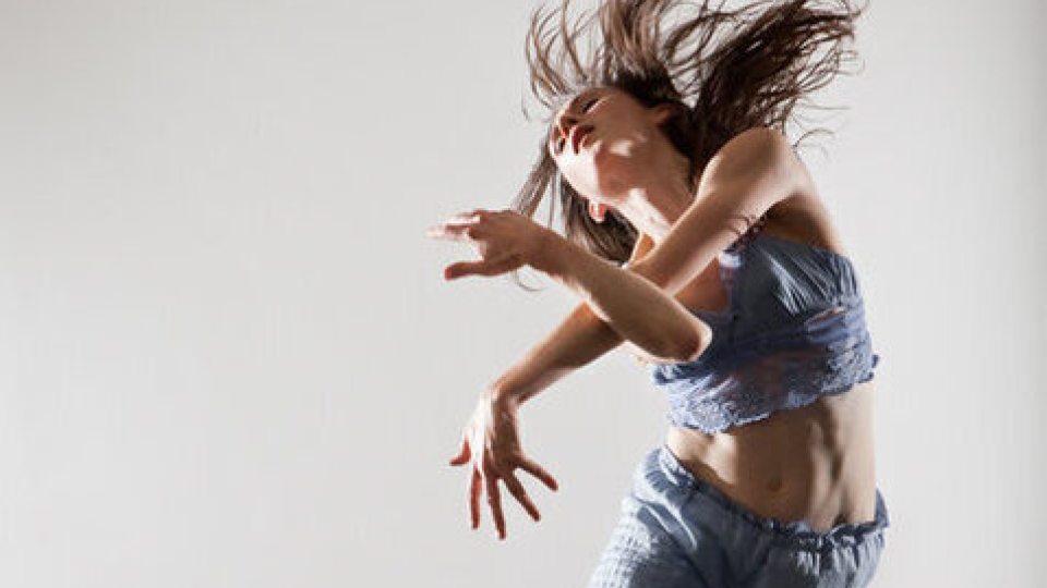 A dancer performs as part of Proprioceptive Soundscape