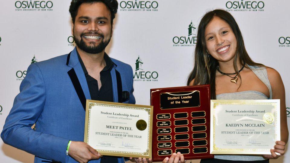 Meet Patel and Kaedyn McClain were named the Student Leaders of the Year at this year's Student Leadership Ceremony.