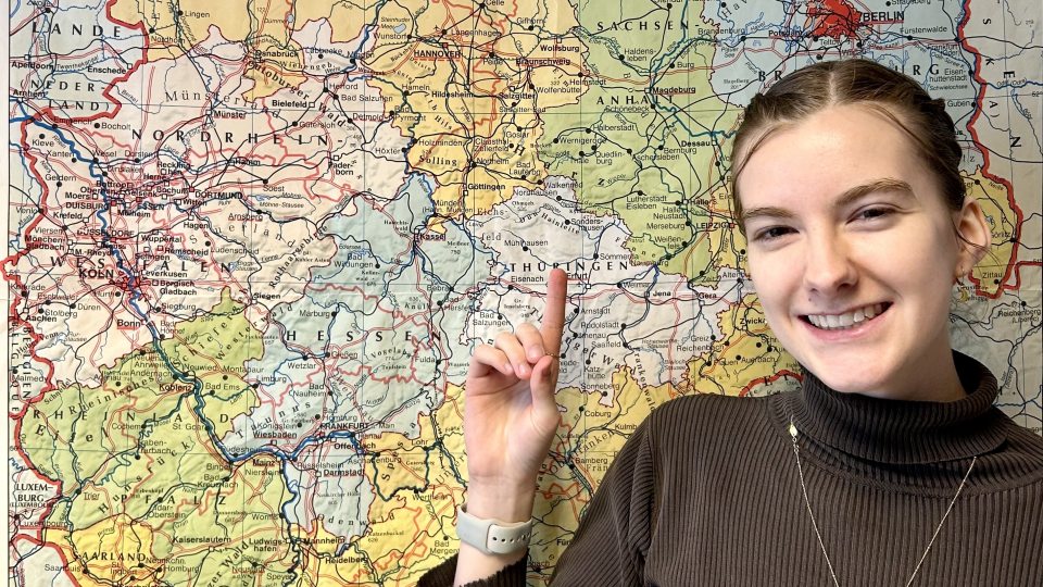 The German Academic Exchange Service (Deutscher Akademischer Austauschdienst, or DAAD) awarded a generous grant to SUNY Oswego student Ruthie Taber for summer study in Germany.