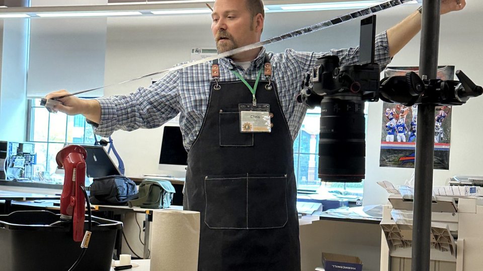 Technology faculty member Christopher Stein presents at a previous Technology Fall Conference