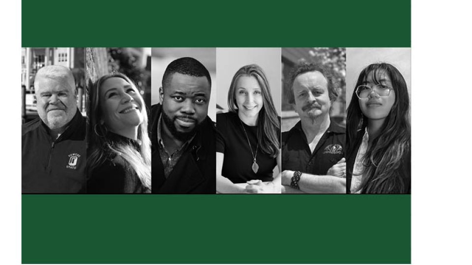 A collage of six TEDx speakers -- see names in article