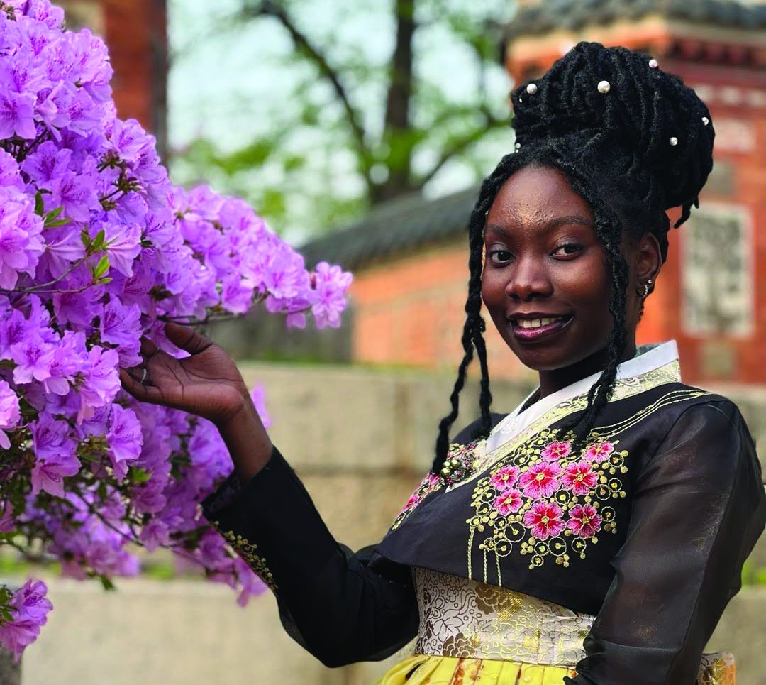 Favoured-Joy Oghenekome shown studying abroad in Korea in fall 2022