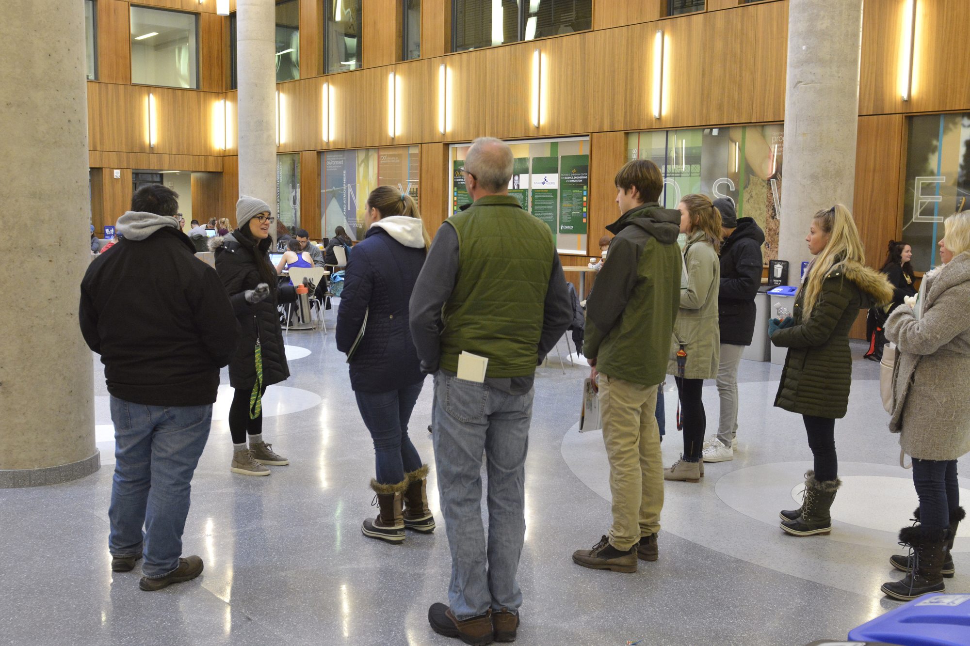Students on an admissions tour