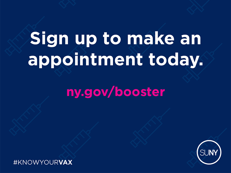 Sign up to make an appointment today.  ny.gov/booster