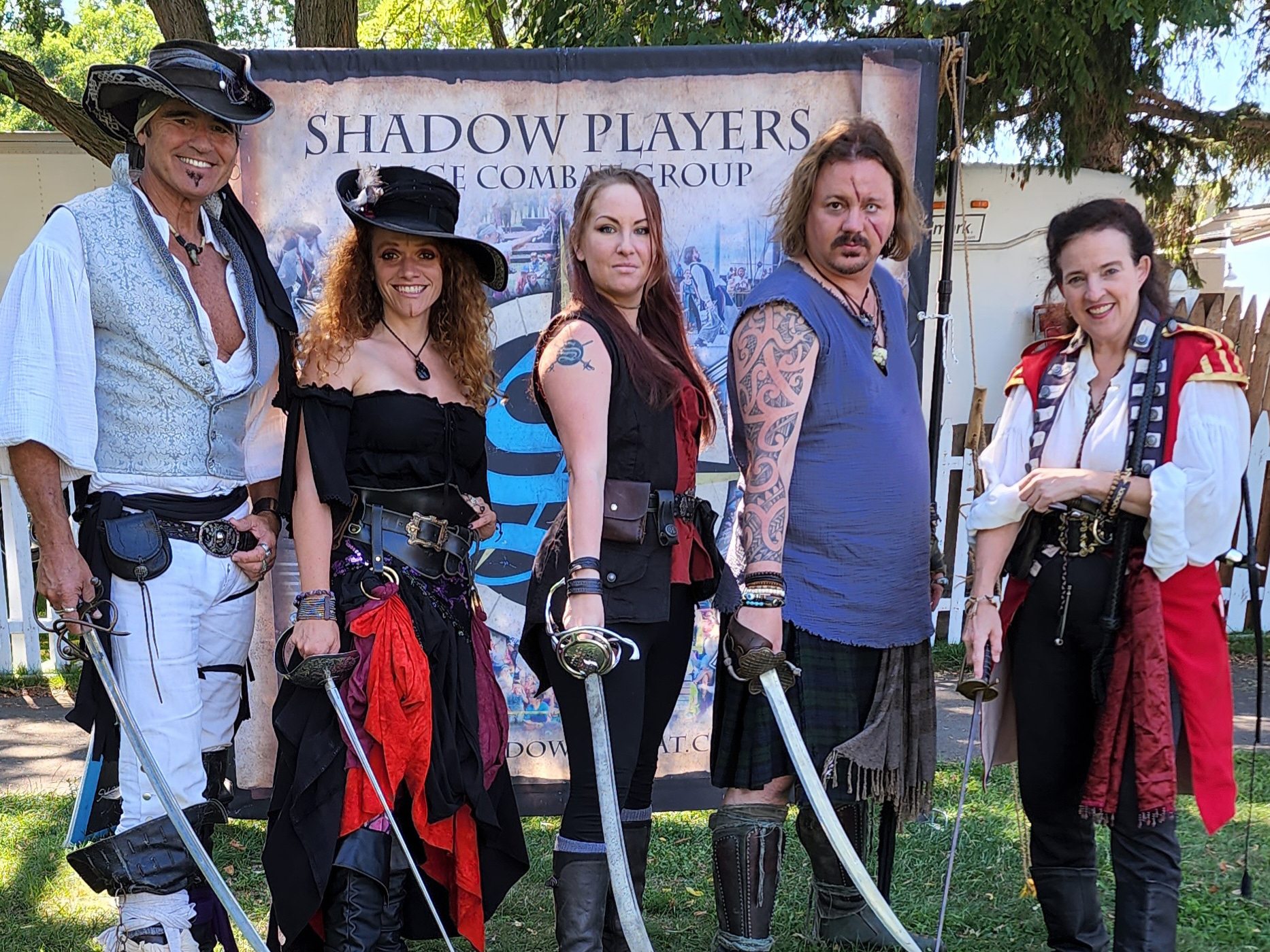 The Shadow Players Stage Combat Group regularly presents street and stage performances between 20 and 30 minutes in length filled with audience interaction, laughs and action, appropriate for audiences of all ages.