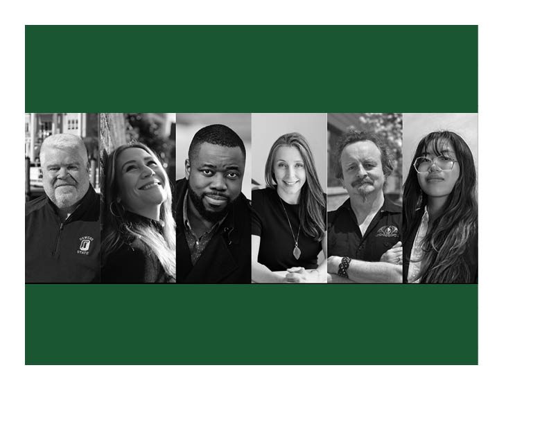 A collage of six TEDx speakers -- see names in article