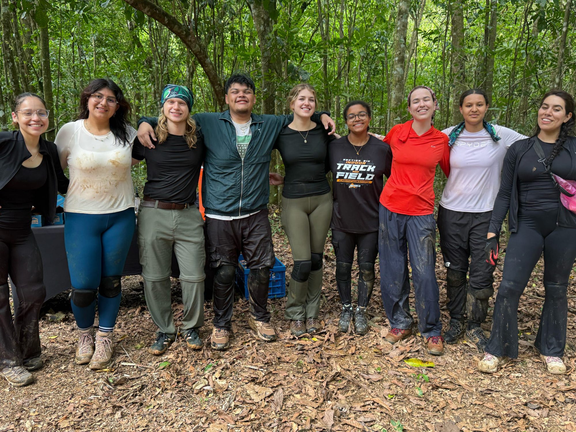 Jonathan Hernandez (just left of center, in blue-green jacket) was one of nine students SUNY-wide selected for an unforgettable and impactful experience through the 2026 SUNY–Para la Naturaleza Puerto Rico Sustainability, Conservation and Nature Program.