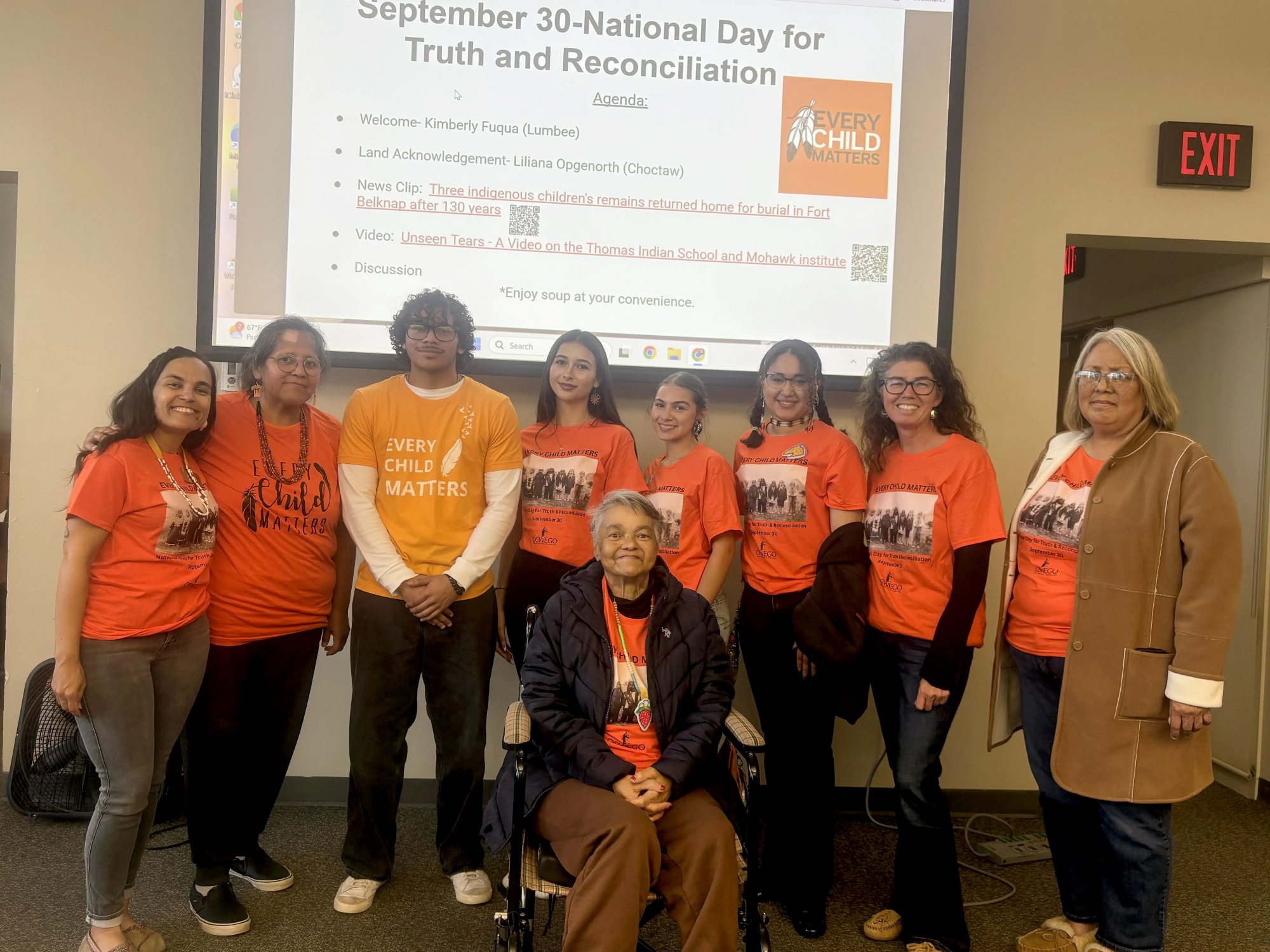  Indigenous staff and students came together to recognize Truth and Reconciliation Day, also known as Orange Shirt Day, with the message Every Child Matters.