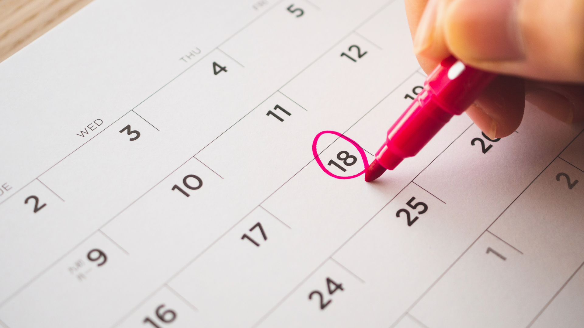 Photograph of calendar.