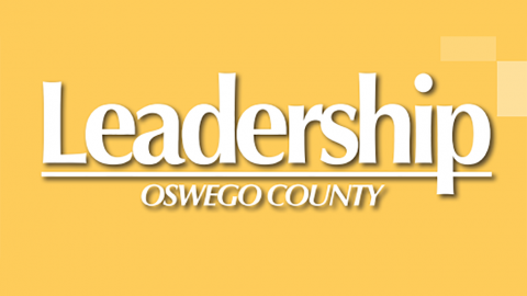 Leadership Oswego County Logo on a Yellow Background 