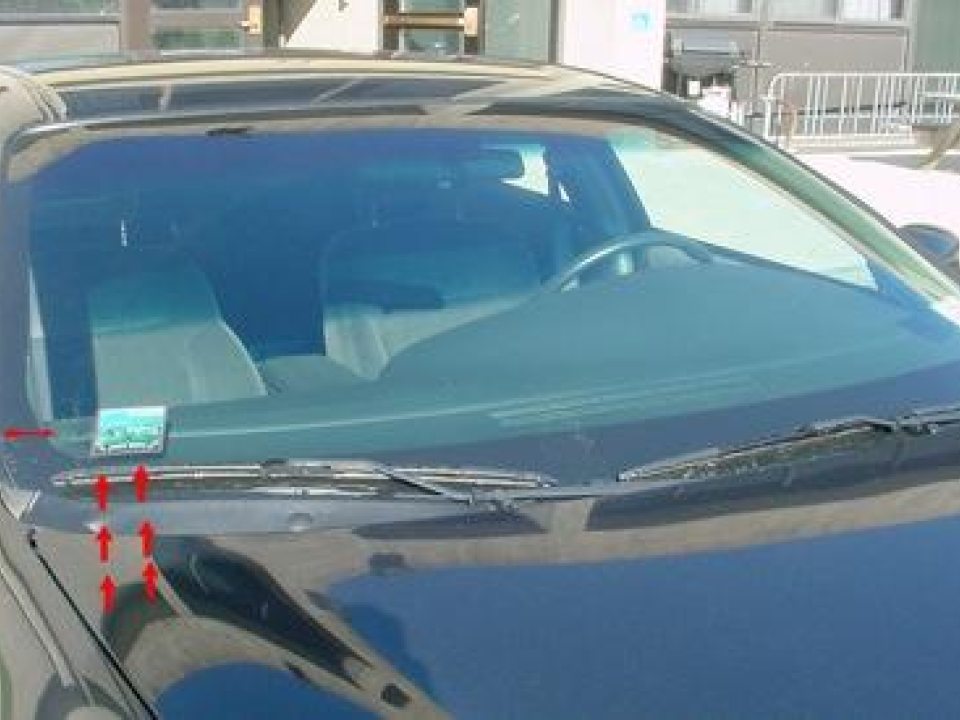 correct decal placement on the passenger side of the windshield