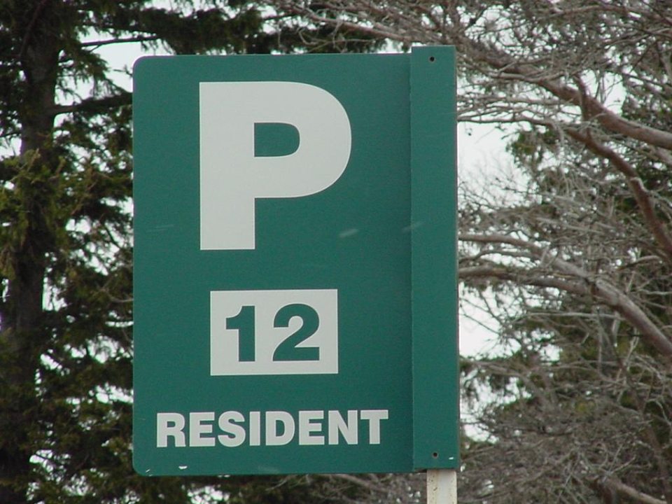 Parking lot sign
