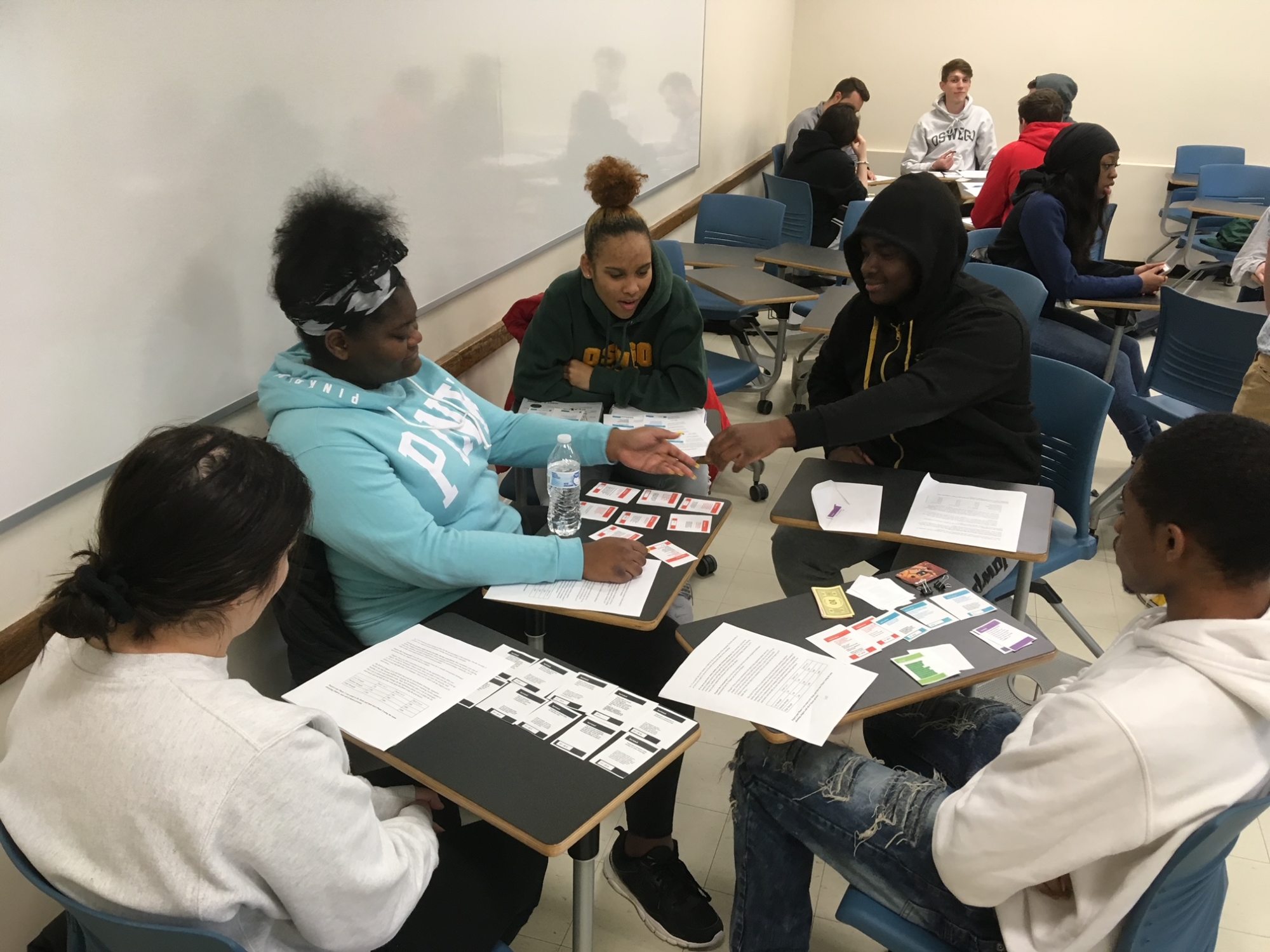 In-class Photos - Students play-testing voting and ballot simulation game