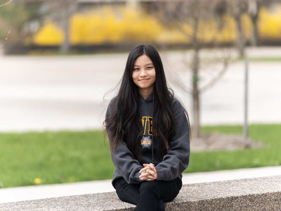 headshot of student on campus