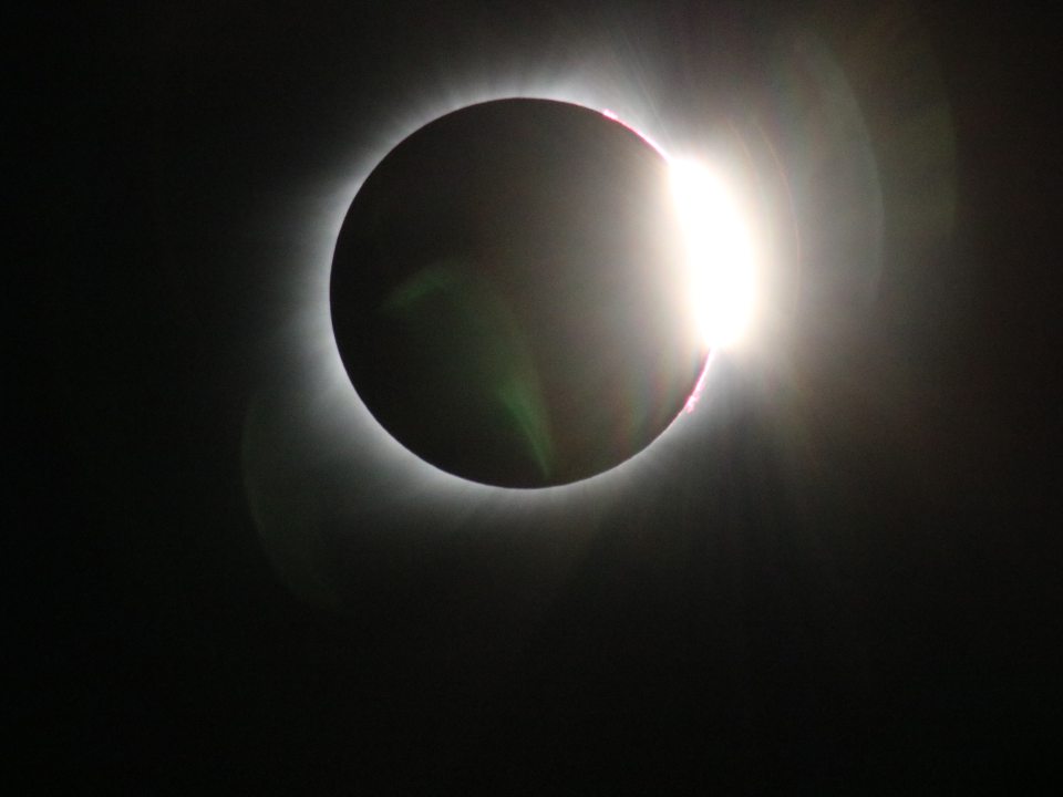 The diamond ring effect, signaling the end of solar eclipse totality