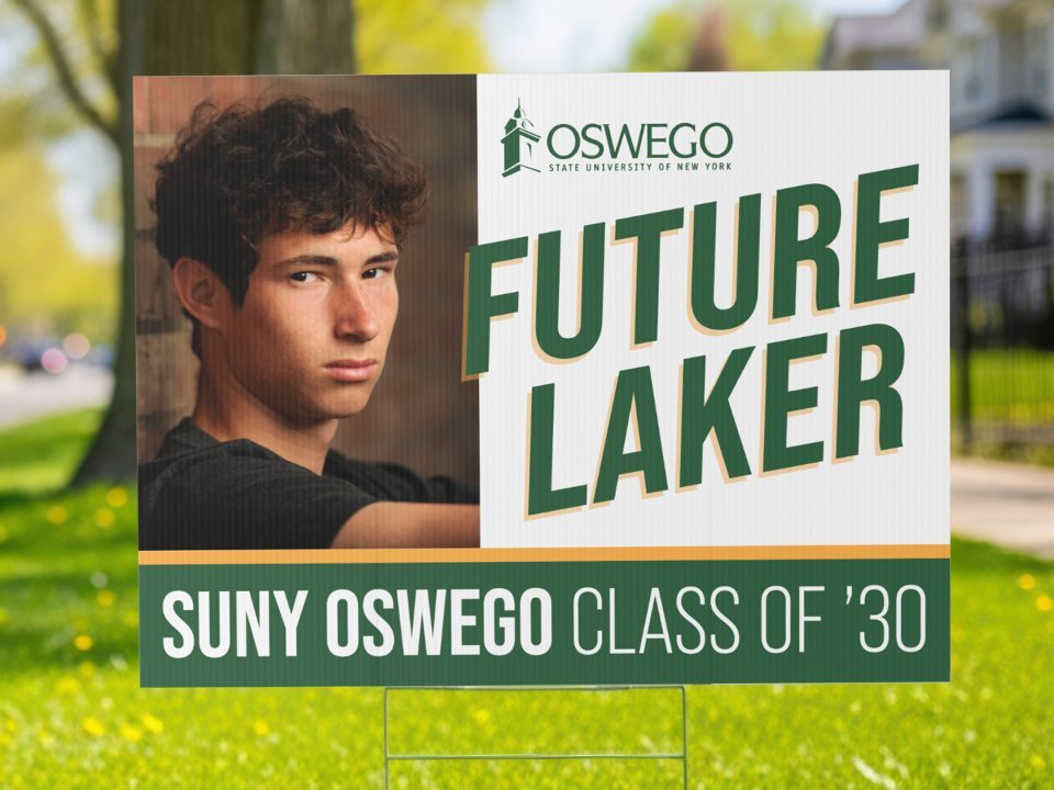 Mock up of a Oswego Yard sign 