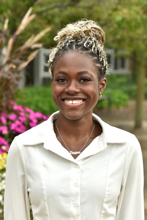 headshot of Student Association president, Precious James