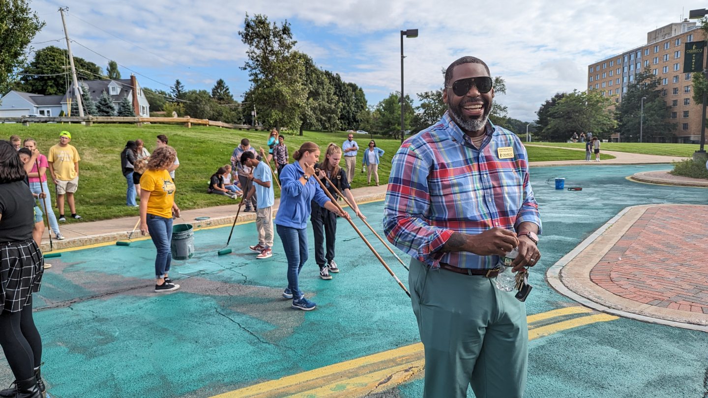AVP of Student Affairs, Dr. Gabriel Marshall at Paint the Road 2023