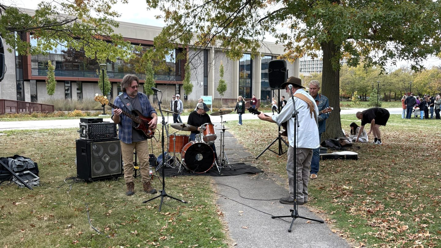 Band playing outdoors