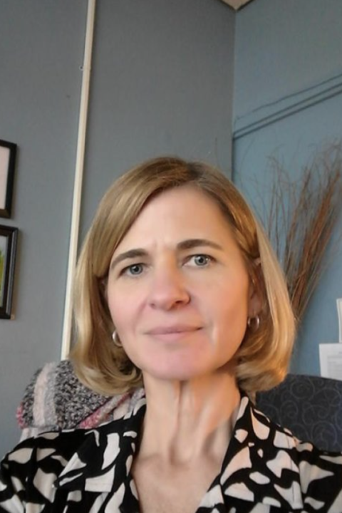 Headshot of Jane LeBlanc in her office