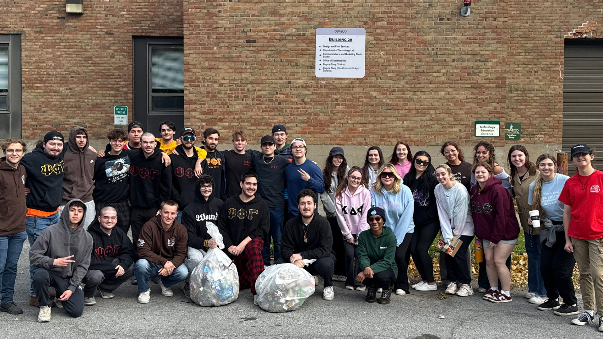 Staff and Volunteers at a Shining Waters lakeshore clean up event