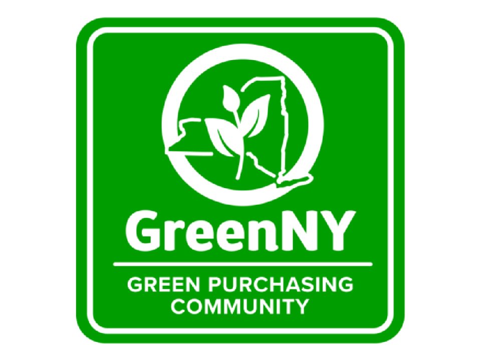 New York State with a sprouting plant in the center