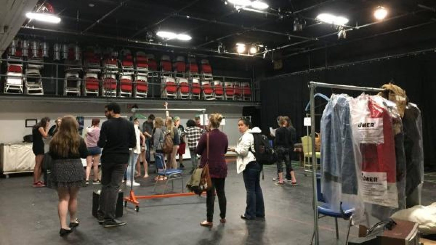 A rehearsal taking place on Waterman stage