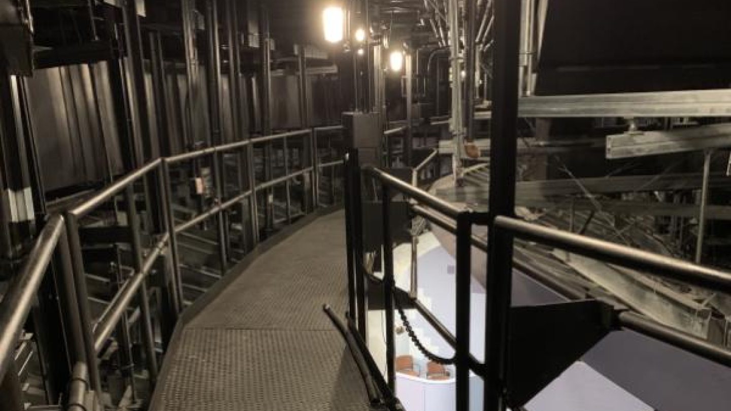 Catwalk shot at Charlotte Waterman Theatre