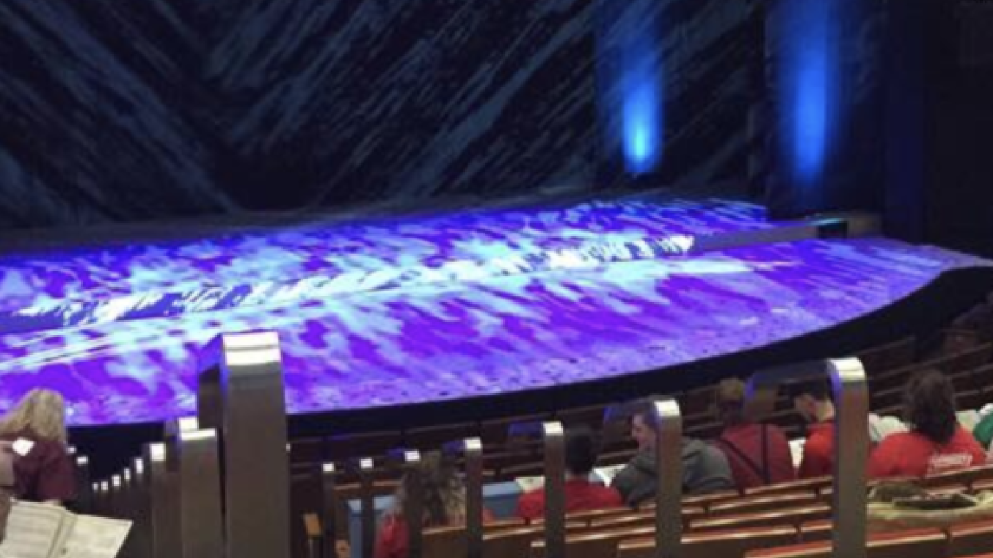 Charlotte Waterman Theatre stage with spotlights 