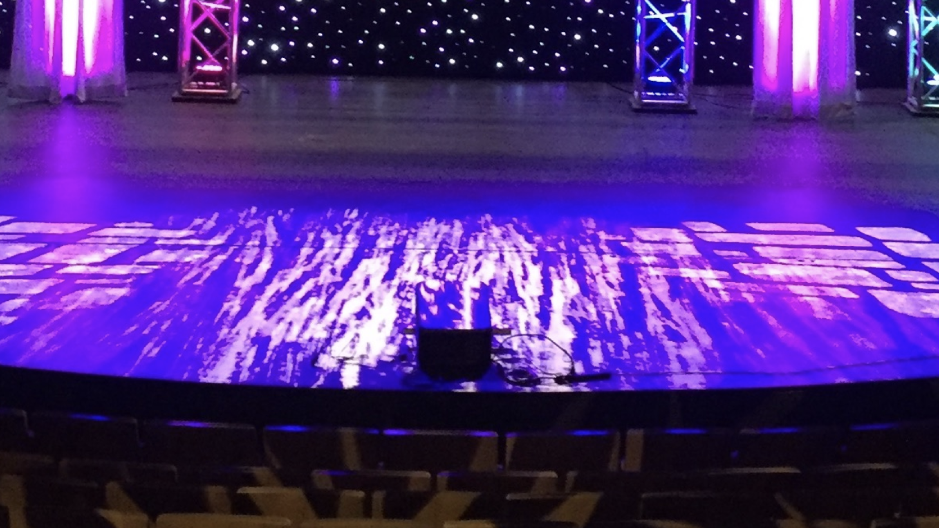 image of the front stage of Waterman Theatre