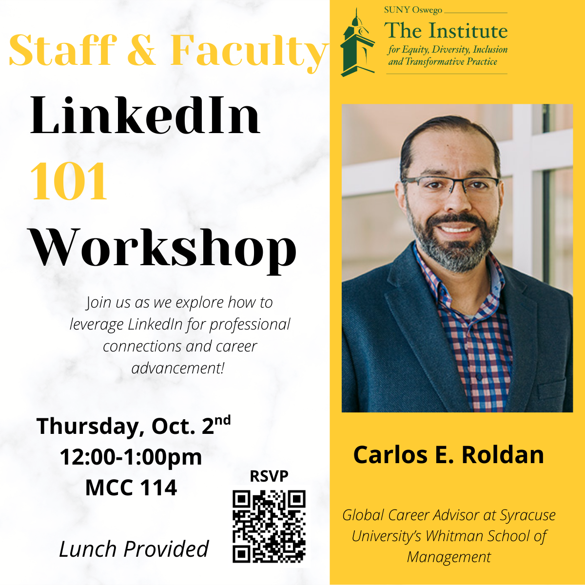 LinkedIn Workshop poster