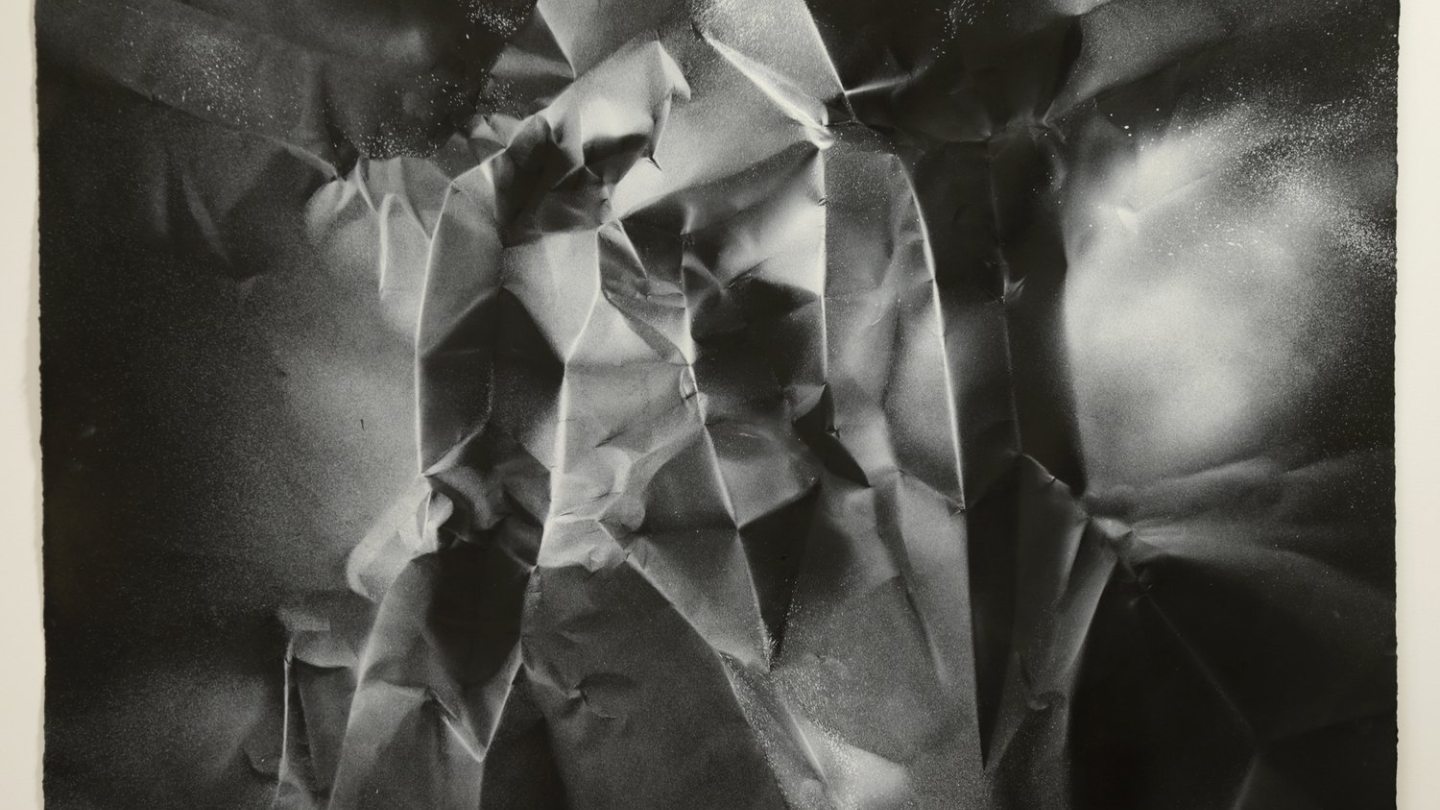 black and white drawing featuring organic abstraction. 