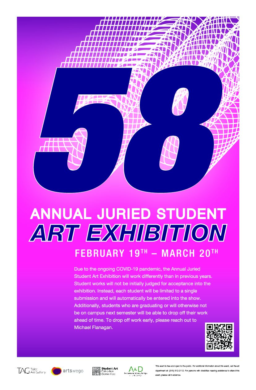 Poster58thAnnualJuriedStudentArtExhibition