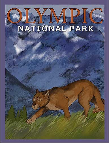 A lion walking through tall grass with a mountainous landscape in the background.
