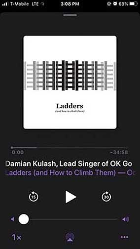 Ladders Podcast Cover was made for Ethan Magram’s Podcast, Ladders (and how to climb them), a podcast about success in the modern day. This podcast cover consists of illustrated black ladders across the center of the piece, with the darkest one in the center. From the center these ladders overlap each other and fadeout to their respective sides. Ladders (and how to climb them) text is placed below the illustrated ladders in a Serif typeface.
